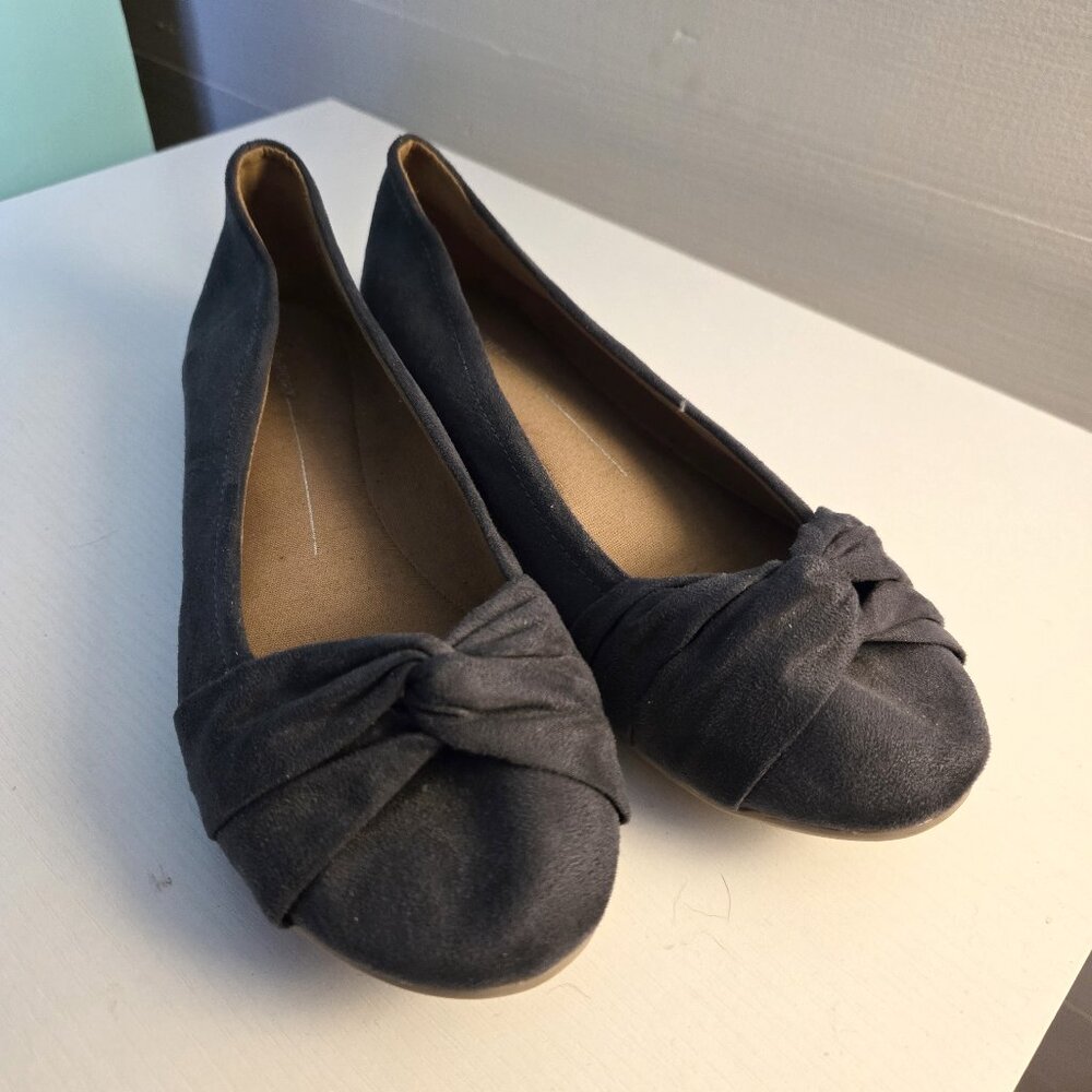 Dusty Blue/Grey Suede Flats - Report from Stitch Fix, Size 8.5